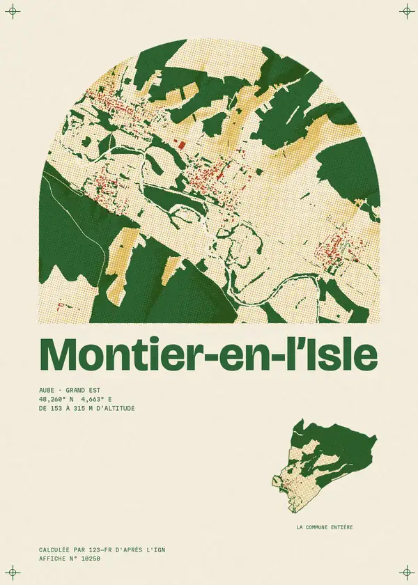 Affiche de Montier-en-l'Isle, calculée par 123-fr d'après l'IGN