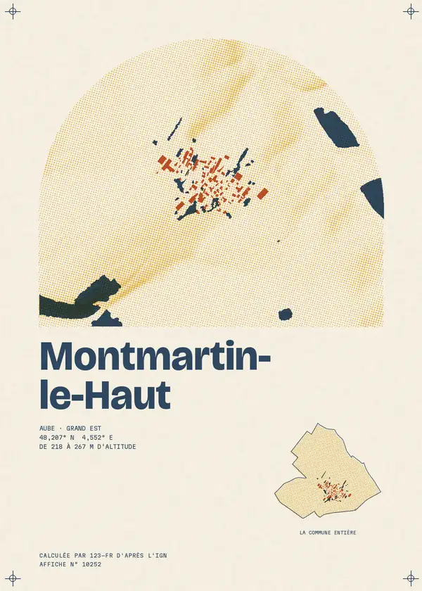 Affiche de Montmartin-le-Haut, calculée par 123-fr d'après l'IGN