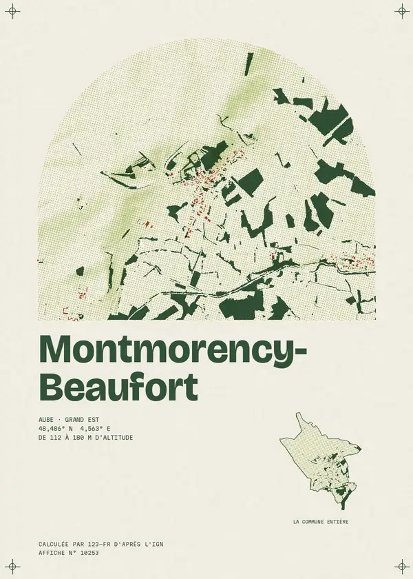 Affiche de Montmorency-Beaufort, calculée par 123-fr d'après l'IGN