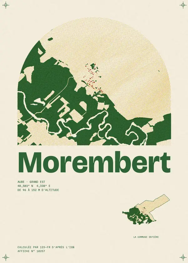 Affiche de Morembert, calculée par 123-fr d'après l'IGN
