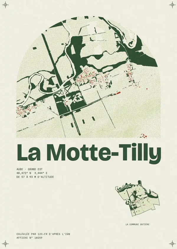 Affiche de La Motte-Tilly, calculée par 123-fr d'après l'IGN