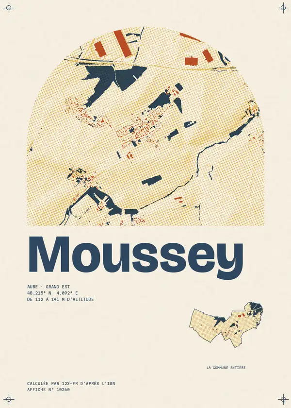 Affiche de Moussey, calculée par 123-fr d'après l'IGN