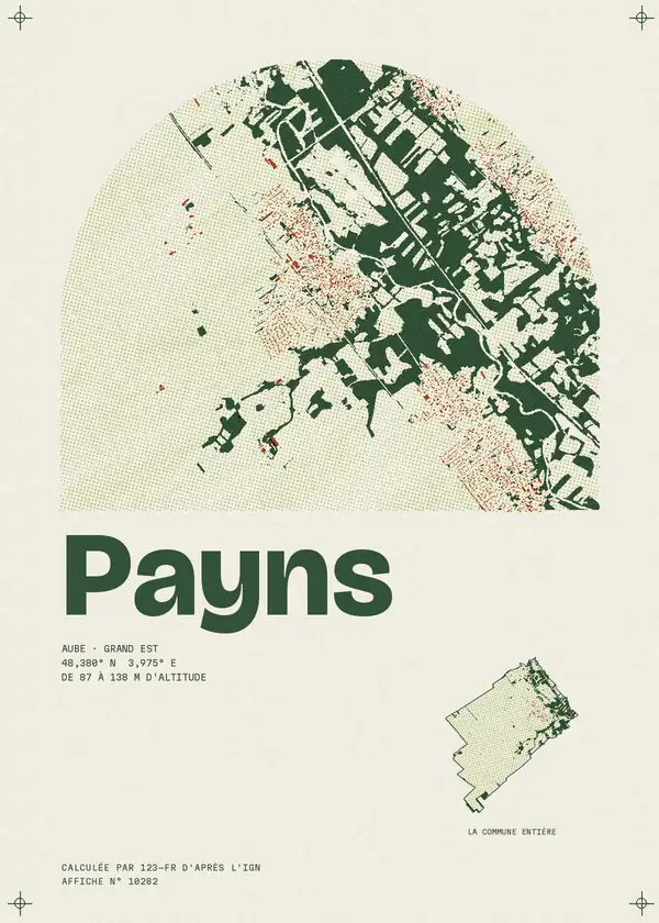 Affiche de Payns, calculée par 123-fr d'après l'IGN