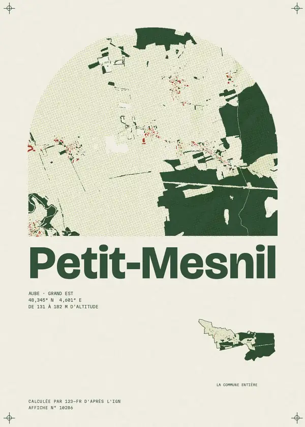 Affiche de Petit-Mesnil, calculée par 123-fr d'après l'IGN