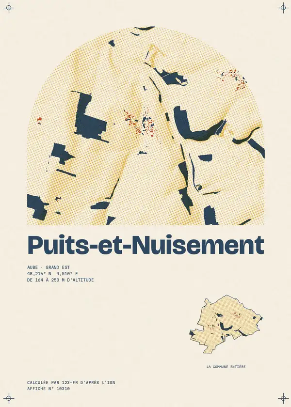 Affiche de Puits-et-Nuisement, calculée par 123-fr d'après l'IGN