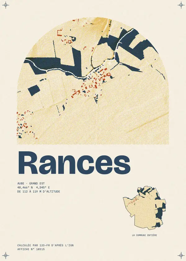 Affiche de Rances, calculée par 123-fr d'après l'IGN