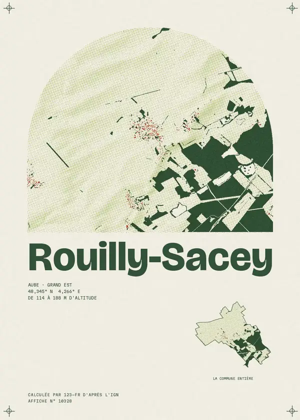 Affiche de Rouilly-Sacey, calculée par 123-fr d'après l'IGN