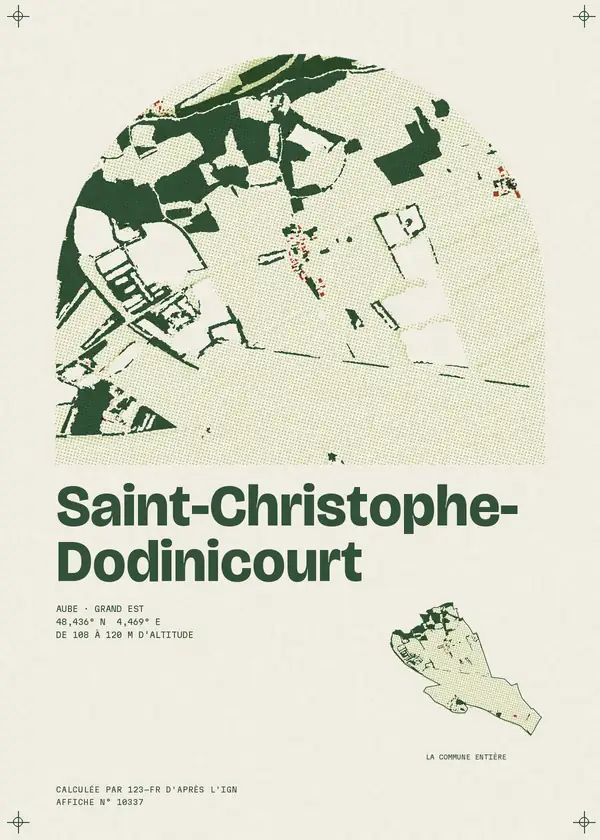 Affiche de Saint-Christophe-Dodinicourt, calculée par 123-fr d'après l'IGN