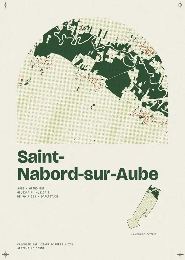 Affiche de Saint-Nabord-sur-Aube, calculée par 123-fr d'après l'IGN