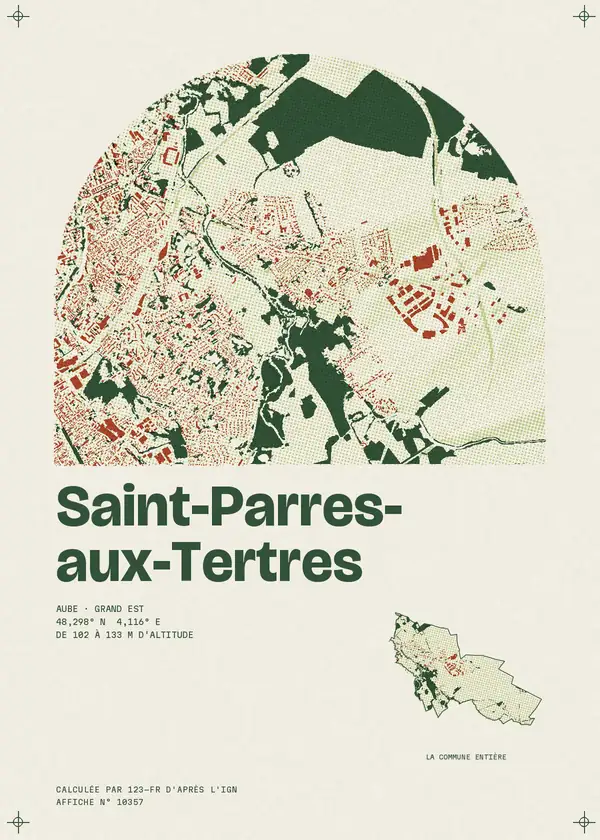 Affiche de Saint-Parres-aux-Tertres, calculée par 123-fr d'après l'IGN