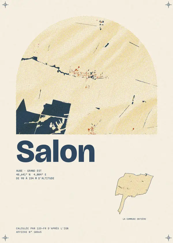 Affiche de Salon, calculée par 123-fr d'après l'IGN
