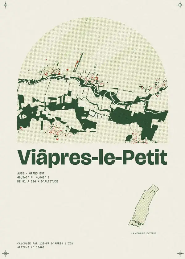 Affiche de Viâpres-le-Petit, calculée par 123-fr d'après l'IGN