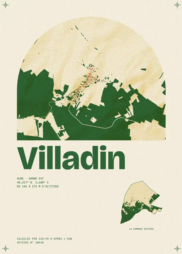 Affiche de Villadin, calculée par 123-fr d'après l'IGN