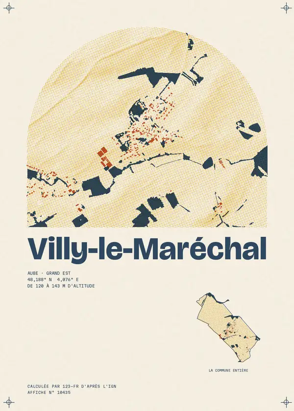Affiche de Villy-le-Maréchal, calculée par 123-fr d'après l'IGN