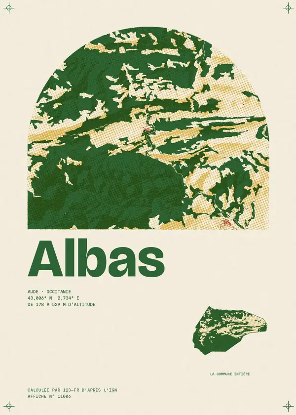 Affiche de Albas, calculée par 123-fr d'après l'IGN