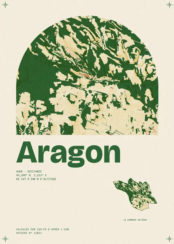 Affiche de Aragon, calculée par 123-fr d'après l'IGN