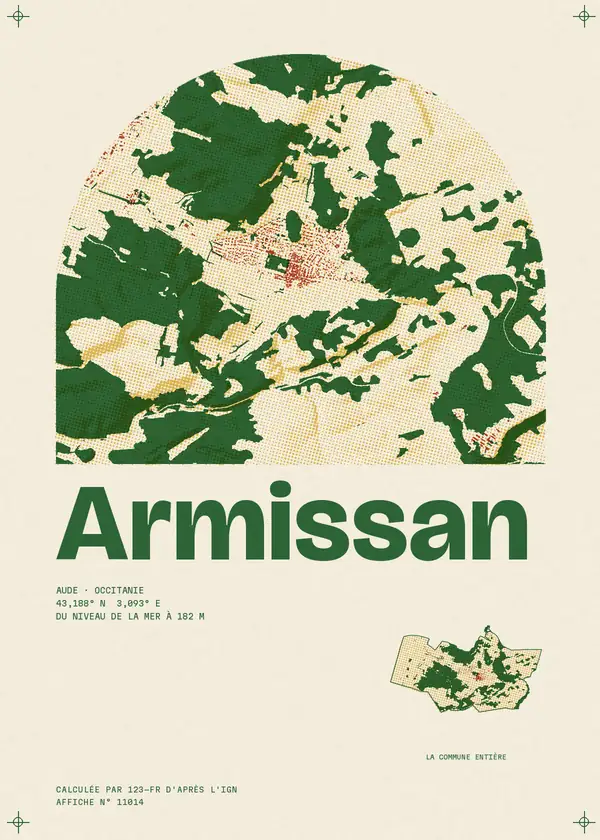 Affiche de Armissan, calculée par 123-fr d'après l'IGN