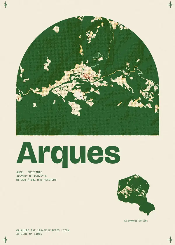 Affiche de Arques, calculée par 123-fr d'après l'IGN