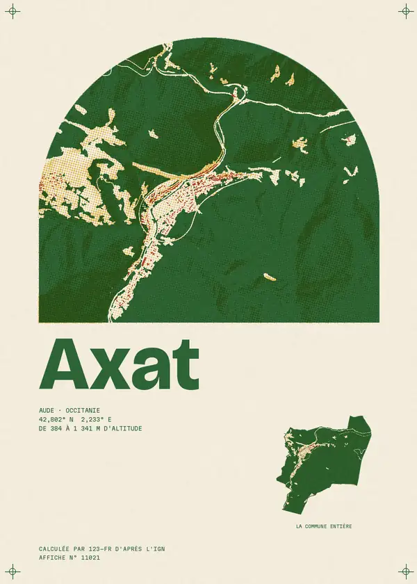 Affiche de Axat, calculée par 123-fr d'après l'IGN