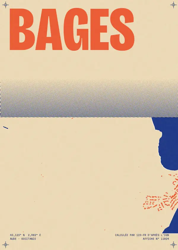 Affiche de Bages, calculée par 123-fr d'après l'IGN