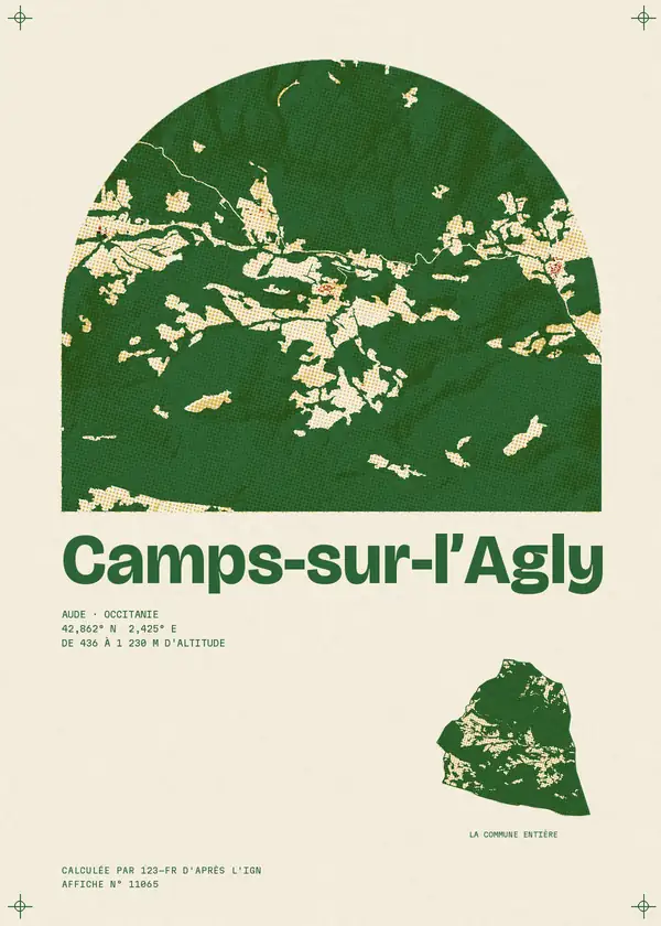 Affiche de Camps-sur-l'Agly, calculée par 123-fr d'après l'IGN