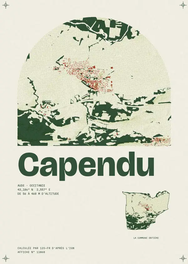 Affiche de Capendu, calculée par 123-fr d'après l'IGN