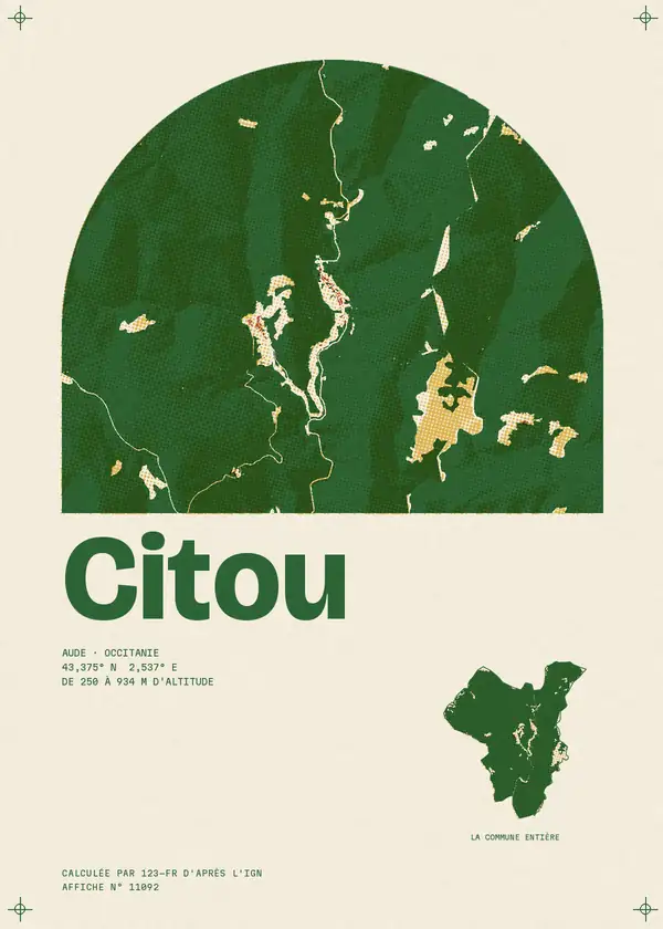 Affiche de Citou, calculée par 123-fr d'après l'IGN