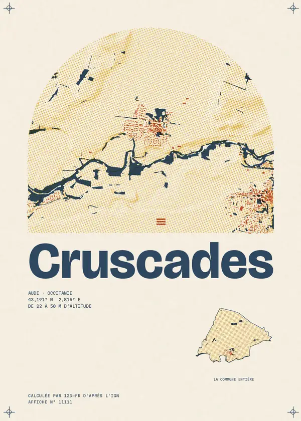 Affiche de Cruscades, calculée par 123-fr d'après l'IGN
