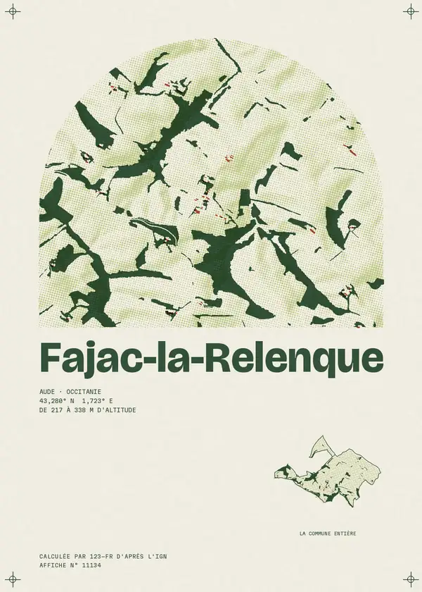 Affiche de Fajac-la-Relenque, calculée par 123-fr d'après l'IGN