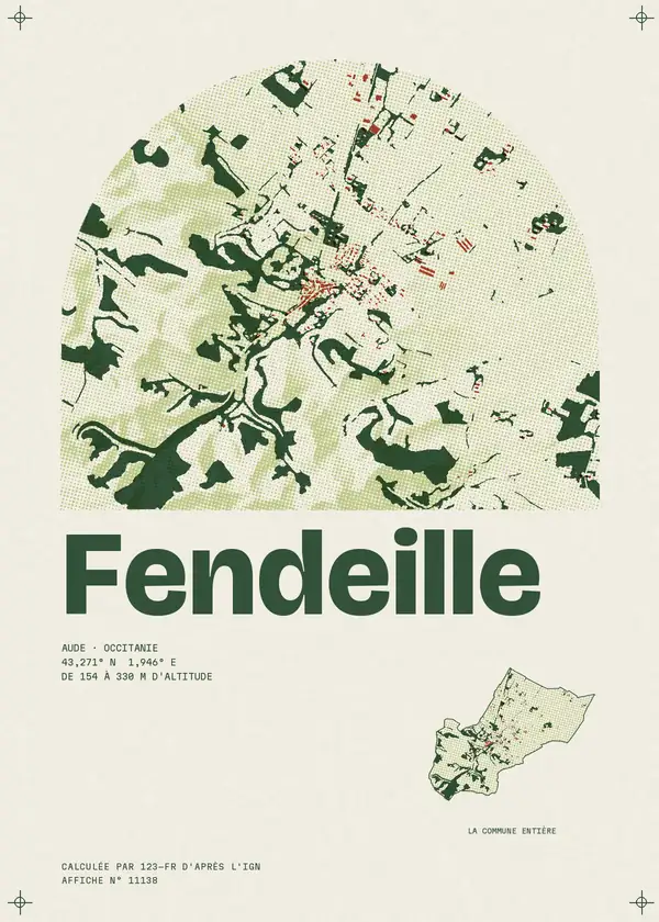 Affiche de Fendeille, calculée par 123-fr d'après l'IGN