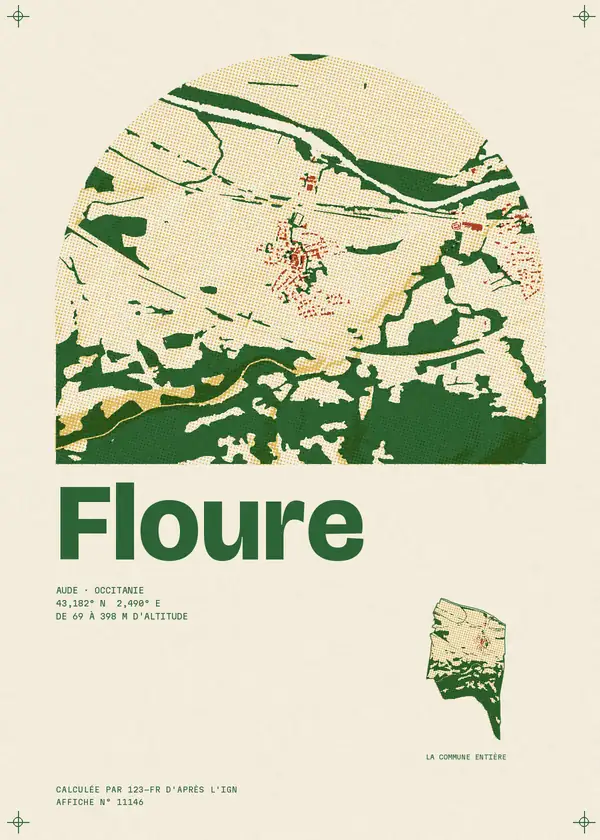 Affiche de Floure, calculée par 123-fr d'après l'IGN