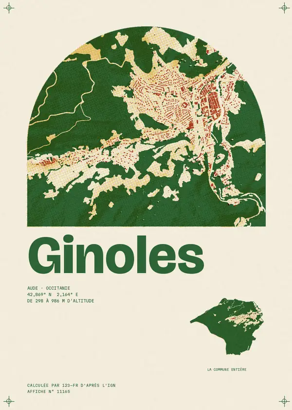 Affiche de Ginoles, calculée par 123-fr d'après l'IGN