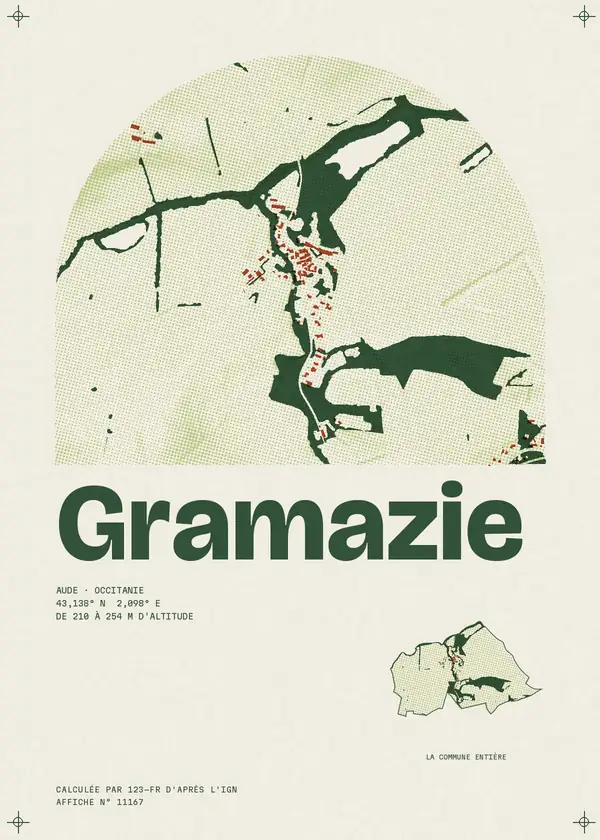 Affiche de Gramazie, calculée par 123-fr d'après l'IGN