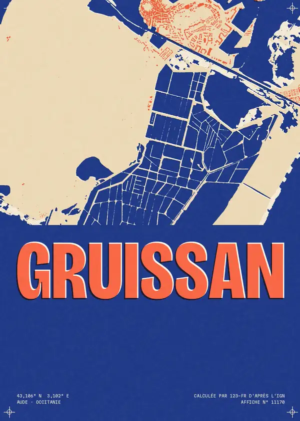 Affiche de Gruissan, calculée par 123-fr d'après l'IGN