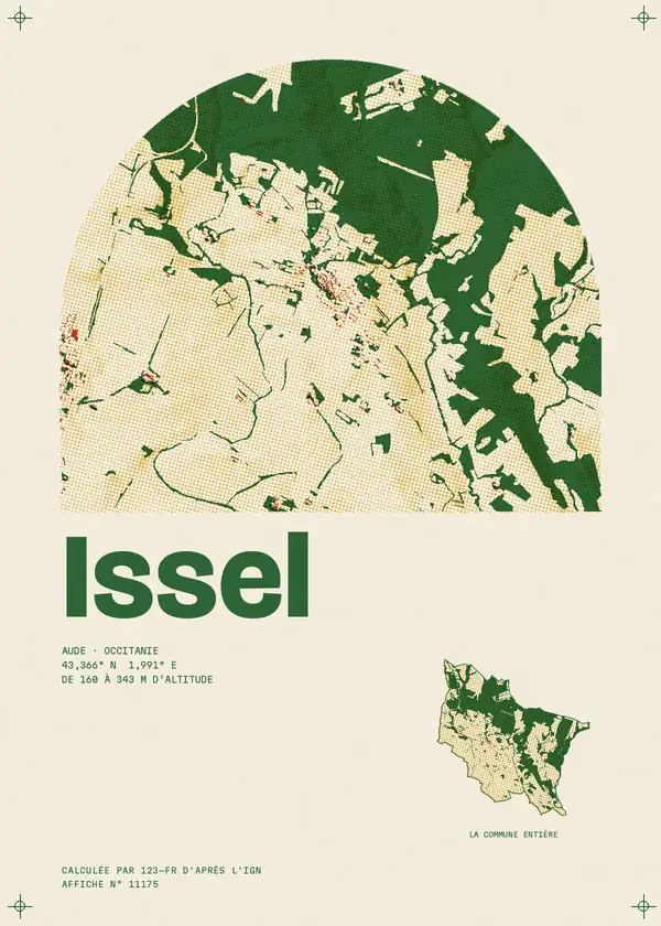 Affiche de Issel, calculée par 123-fr d'après l'IGN