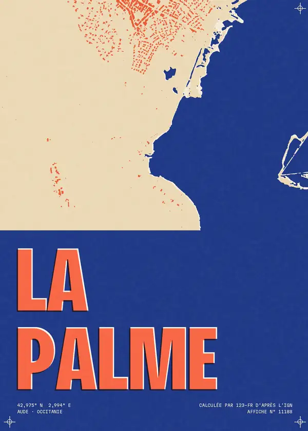 Affiche de La Palme, calculée par 123-fr d'après l'IGN