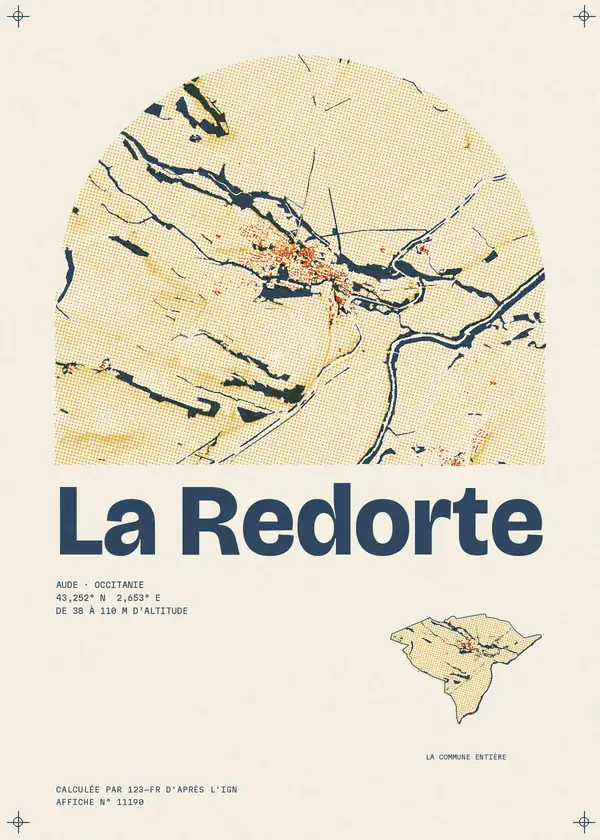 Affiche de La Redorte, calculée par 123-fr d'après l'IGN