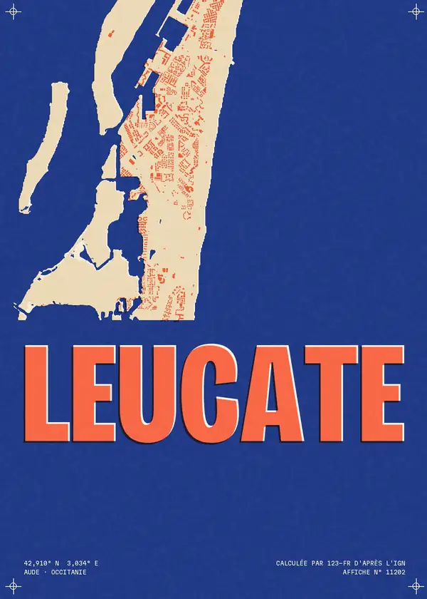 Affiche de Leucate, calculée par 123-fr d'après l'IGN
