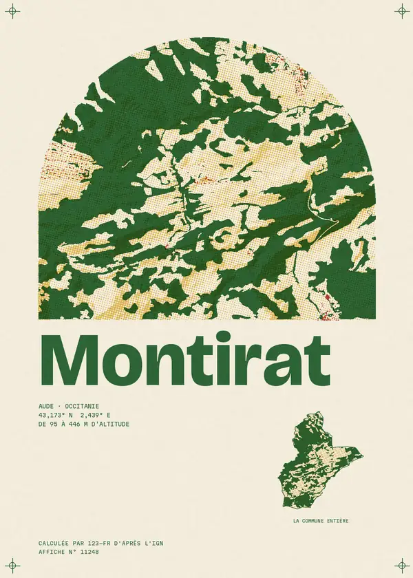 Affiche de Montirat, calculée par 123-fr d'après l'IGN