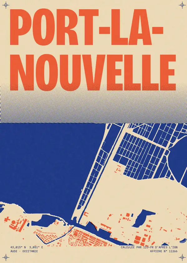 Affiche de Port-la-Nouvelle, calculée par 123-fr d'après l'IGN