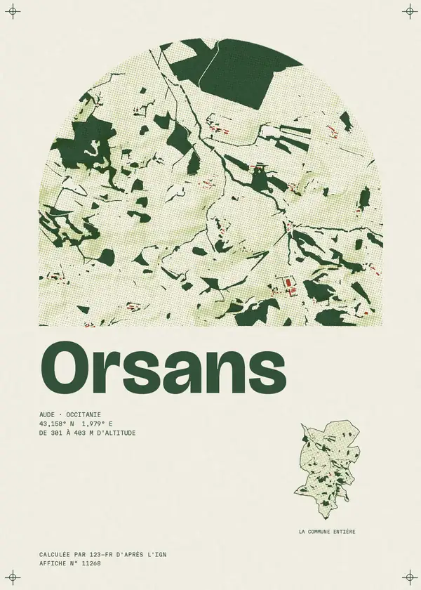 Affiche de Orsans, calculée par 123-fr d'après l'IGN