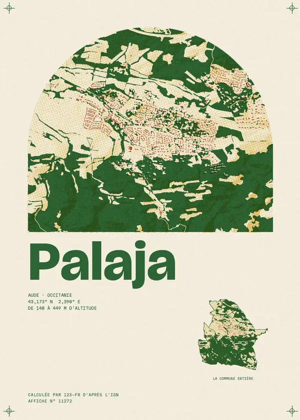 Affiche de Palaja, calculée par 123-fr d'après l'IGN