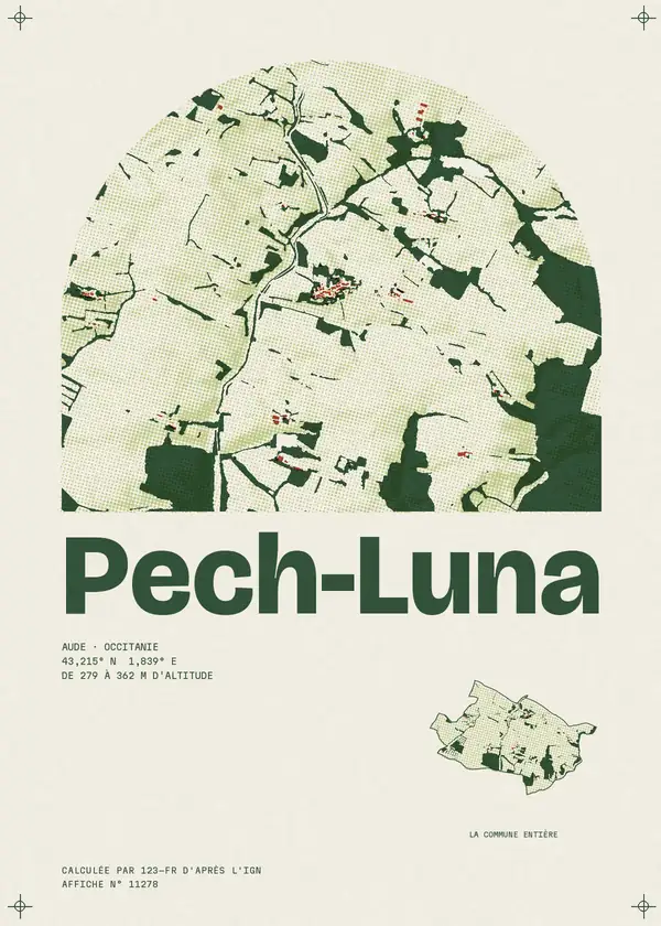 Affiche de Pech-Luna, calculée par 123-fr d'après l'IGN