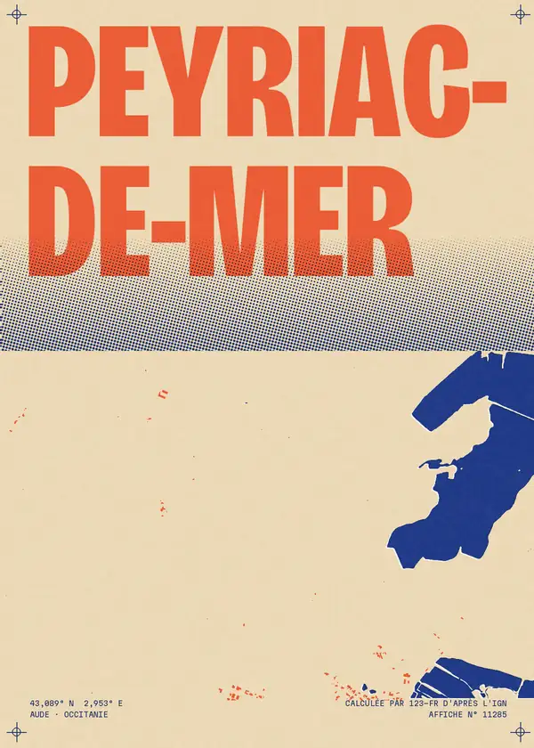 Affiche de Peyriac-de-Mer, calculée par 123-fr d'après l'IGN