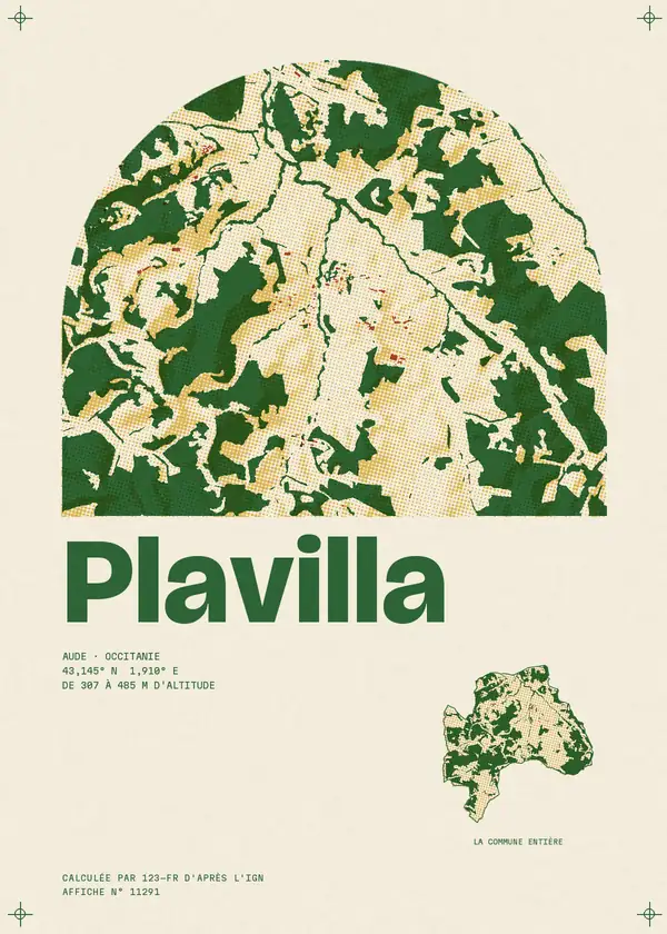 Affiche de Plavilla, calculée par 123-fr d'après l'IGN