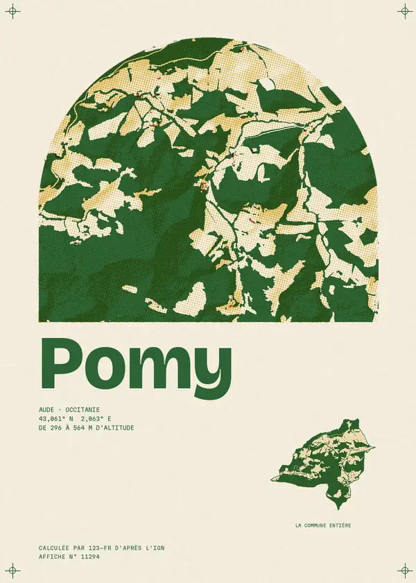 Affiche de Pomy, calculée par 123-fr d'après l'IGN