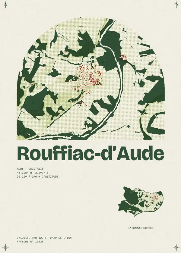 Affiche de Rouffiac-d'Aude, calculée par 123-fr d'après l'IGN