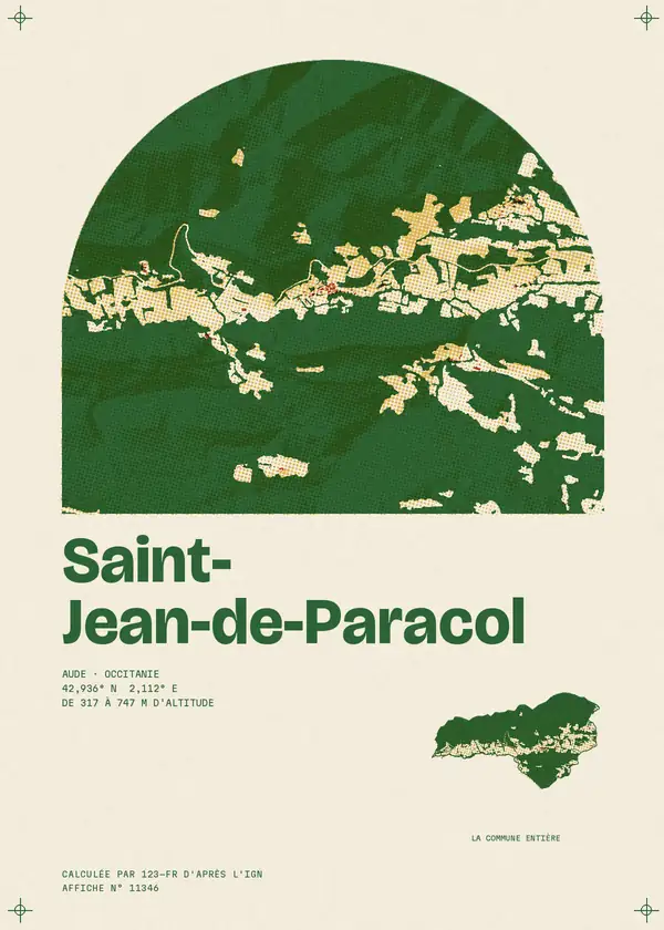 Affiche de Saint-Jean-de-Paracol, calculée par 123-fr d'après l'IGN