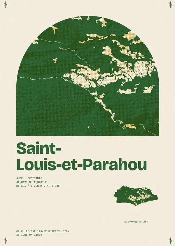 Affiche de Saint-Louis-et-Parahou, calculée par 123-fr d'après l'IGN