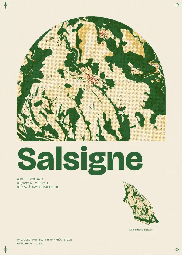 Affiche de Salsigne, calculée par 123-fr d'après l'IGN
